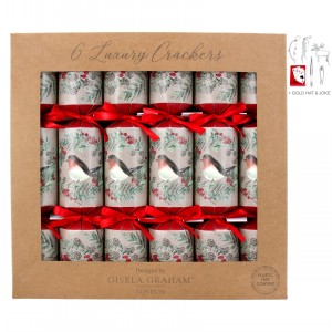 Woodland Robin Crackers Box Of 6